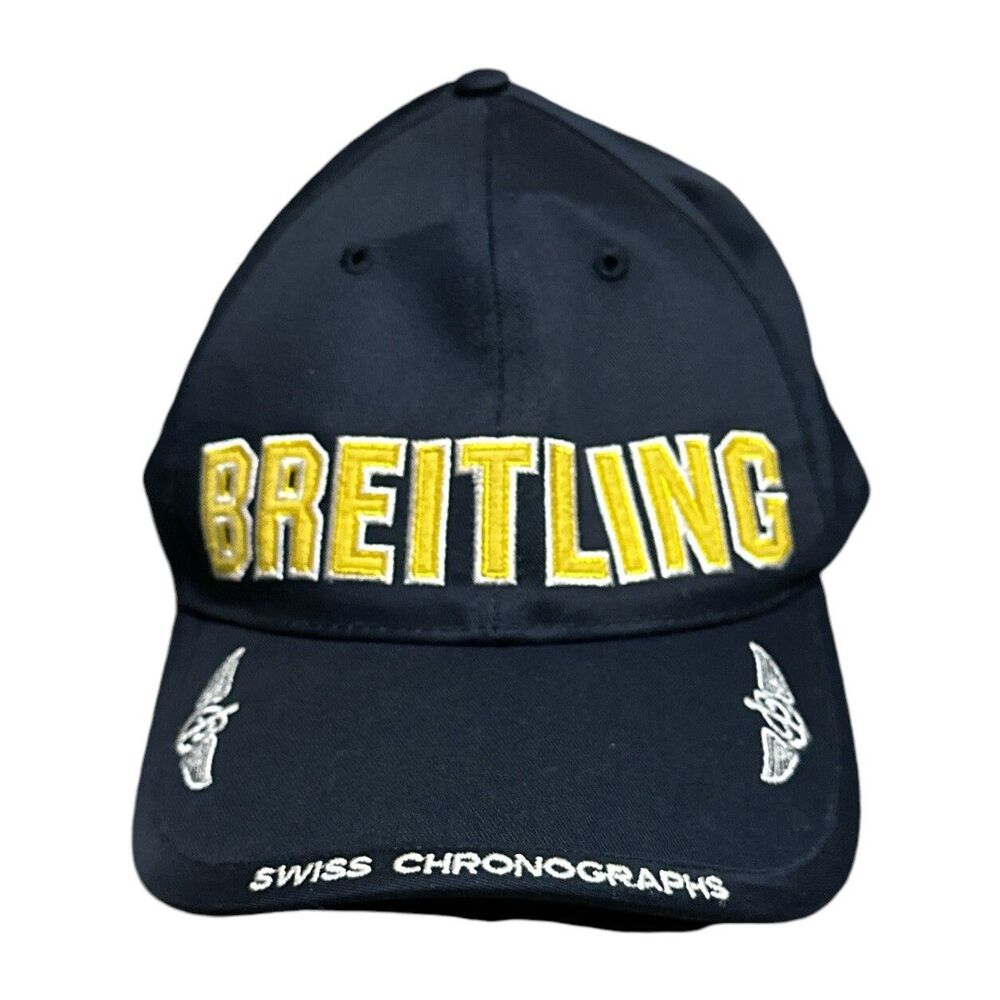 Breitling Watches 1884 Big Logo Embroidered Chronographs Blue Snapback Hat Cap
